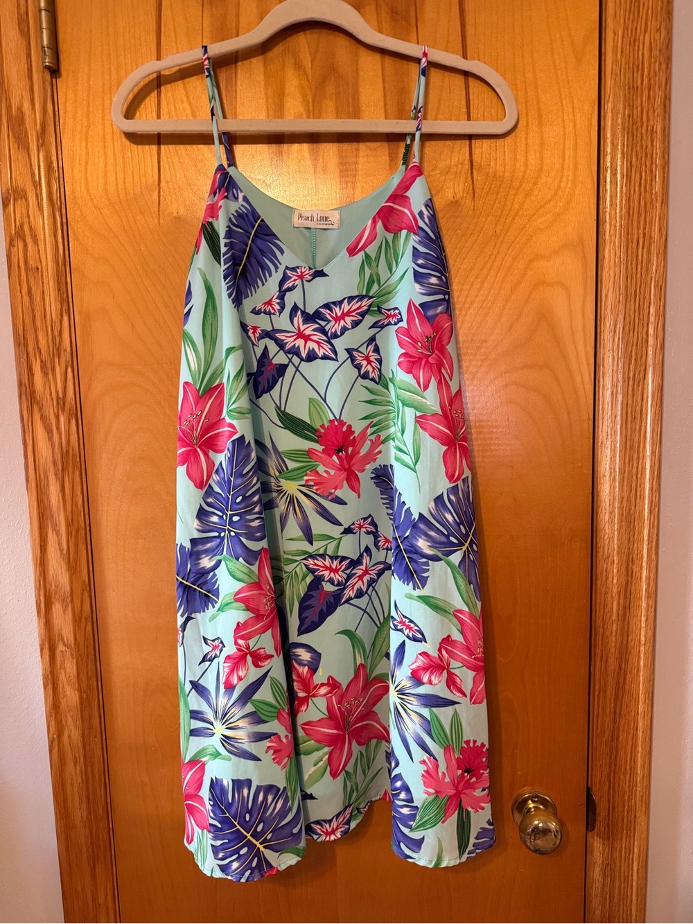 Peach Love California Mint Tropical Floral Sundress